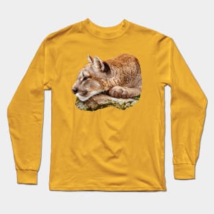 Cougar waiting to pounce Long Sleeve T-Shirt